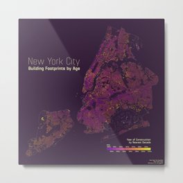 New York City buildings by age Metal Print