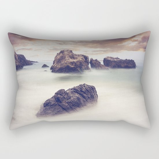 Rocks in the Ocean Rectangular Pillow