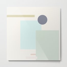 Peaceful Shapes Metal Print | Vector, Graphicdesign, Pastels, Line, Digital, Circle, Stilheart, Calm, Relaxed, Rectangle 