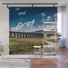 Great Britain Photography - Ribblehead Viaduct Under The Blue Sky Wall Mural