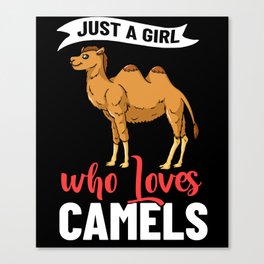 Bactrian Camel Riding Farmer Dromedary Rider Canvas Print