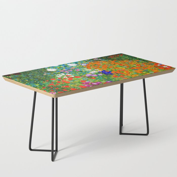 Gustav Klimt “ Farmer's Garden ” Coffee Table