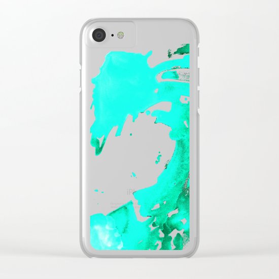 Aqua Aguas Aguas Clear iPhone Case
