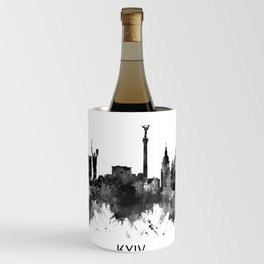 Kyiv Ukraine Skyline BW Wine Chiller