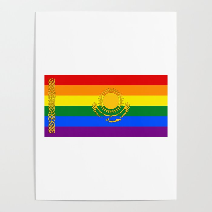 Kazakhstan LGBT Flag  Poster