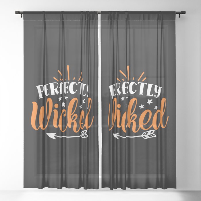 Perfectly Wicked Cool Halloween Sheer Curtain