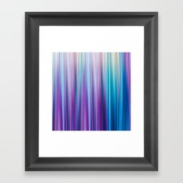 Abstract Purple and Teal Gradient Stripes Pattern Framed Art Print
