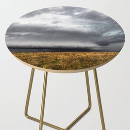 Split Second Scenery - Supercell Thunderstorm Takes Shape in the Blink of an Eye on a Stormy Spring Day in Texas Side Table
