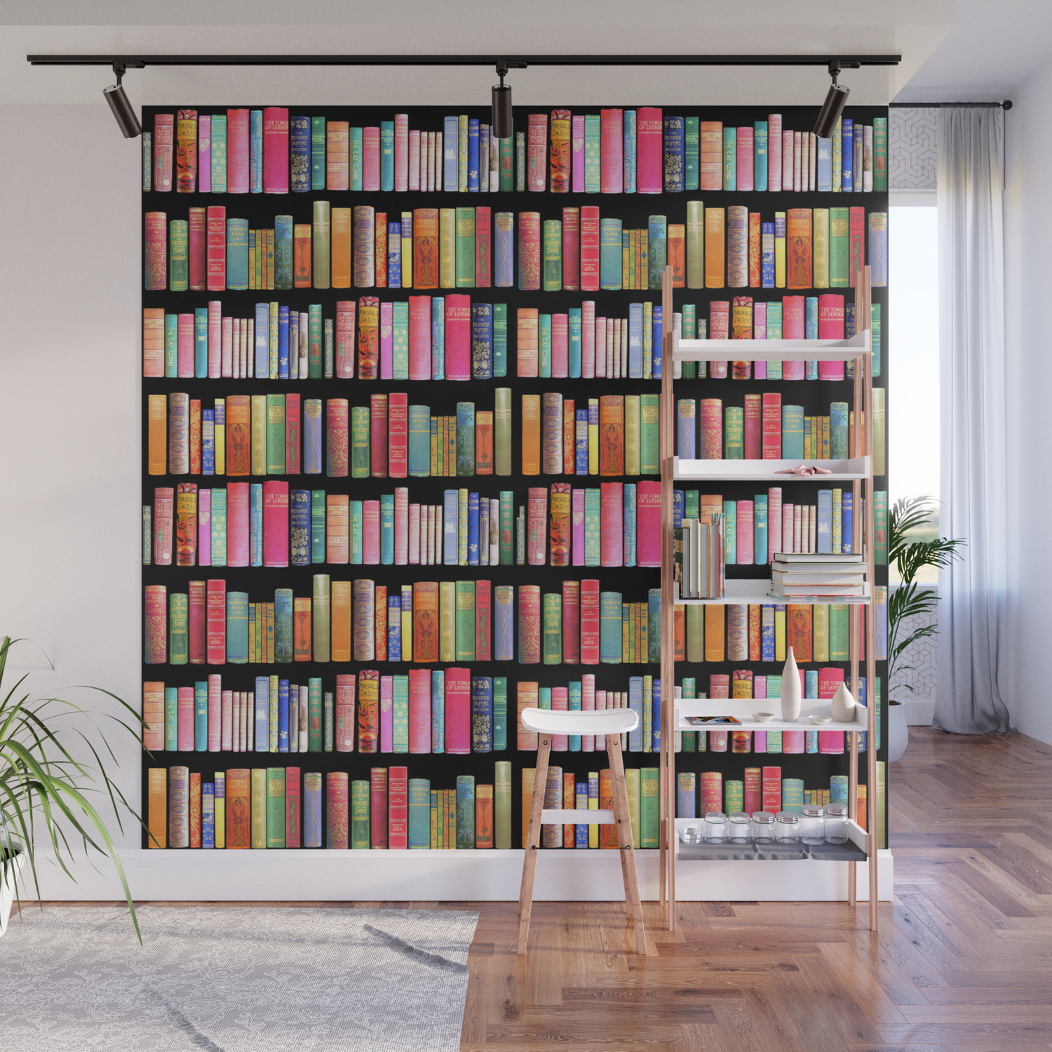 Vintage Book Library For Bibliophile Wall Mural By Magentarose Society6