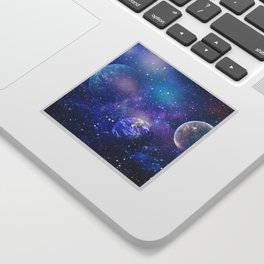 planets, stars and galaxies in outer space showing the beauty of space exploration. Sticker