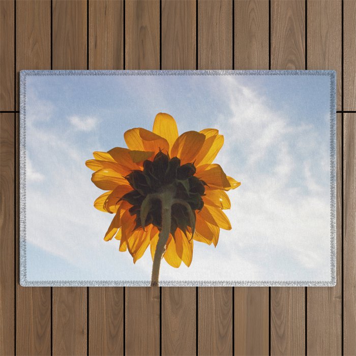 Sunflower Back in the Sky Outdoor Rug