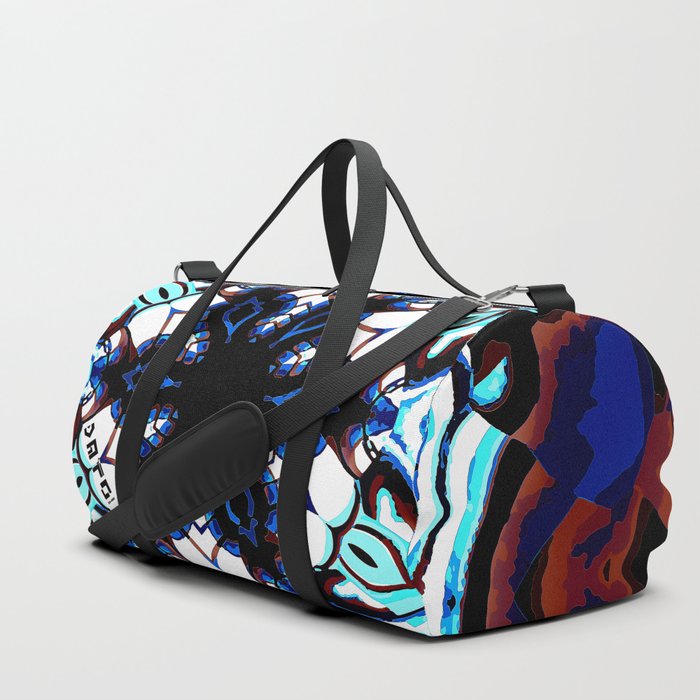Dark Flower 2 - Mosaic Texture Duffle Bag