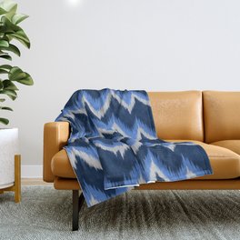 ikat pattern Throw Blanket
