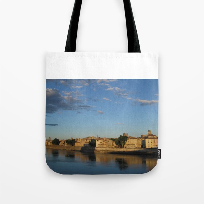 Sunset on the Rhône River (Arles, France) Tote Bag