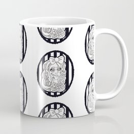 Zombie girl in black and white Coffee Mug