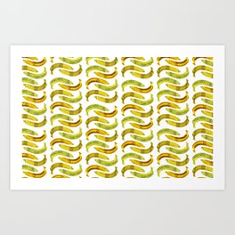 Banana Madura - White BG Art Print | Summer, Madura, Simple, Graphicdesign, Funny, Decor, Yellow, Linco7N, Fruit, Products 
