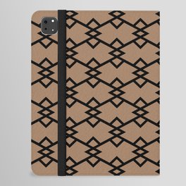 Black and Brown Tessellation Line Pattern 22 Pairs Dulux 2022 Popular Colour Spiced Honey iPad Folio Case