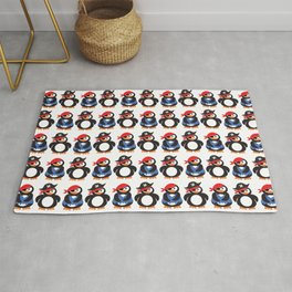 Pirate penguin pattern Area & Throw Rug