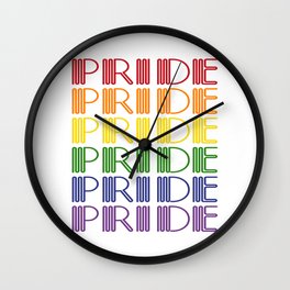 Rainbow Pride Retro Letter Wall Clock