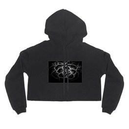 Flower carved on wood in black and white pattern Hoody
