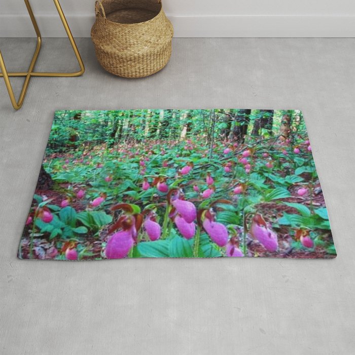 Wild Orchid Lady Slipper Forest - Scituate, Rhode Island Rug