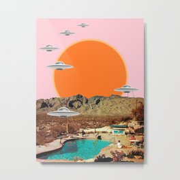 They've arrived!  Metal Print | Curated, Howdy, Beach, Ufo, Sunset, Ufos, Vintage, 70S, Summer, 60S 