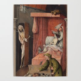 Hieronymus Bosch - Death And The Miser. Poster
