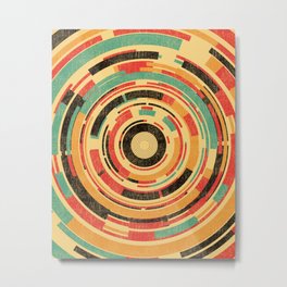 Space Odyssey Metal Print | Vector, Retro, Popart, Futuristic, Geometric, Colorful, Modern, Whimsical, Robot, Digital 