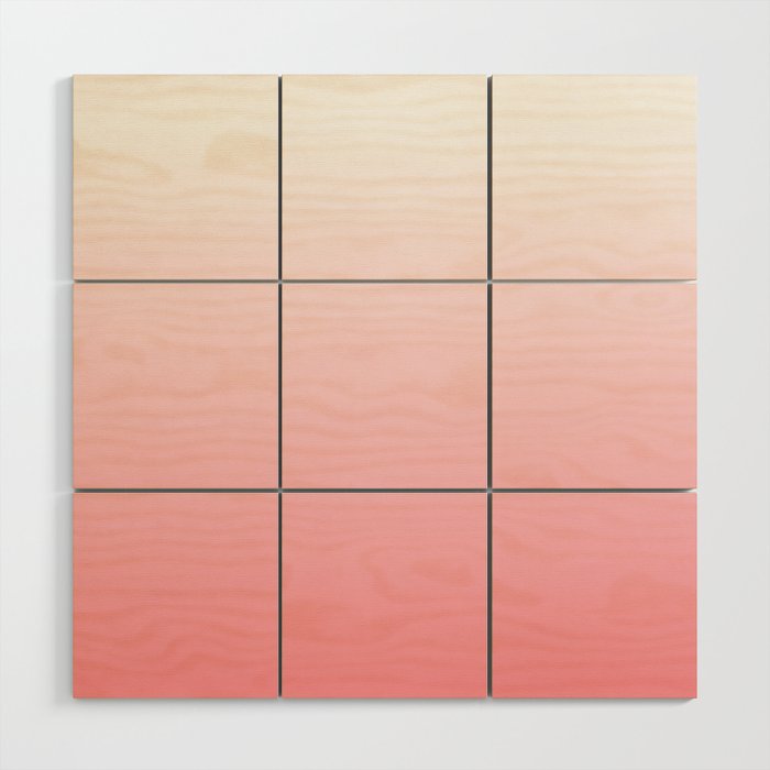 OMBRE PEACHY PINK COLOR Wood Wall Art