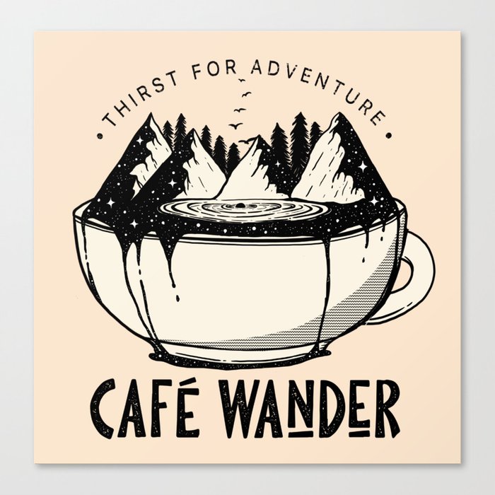 Cafe Wander Canvas Print