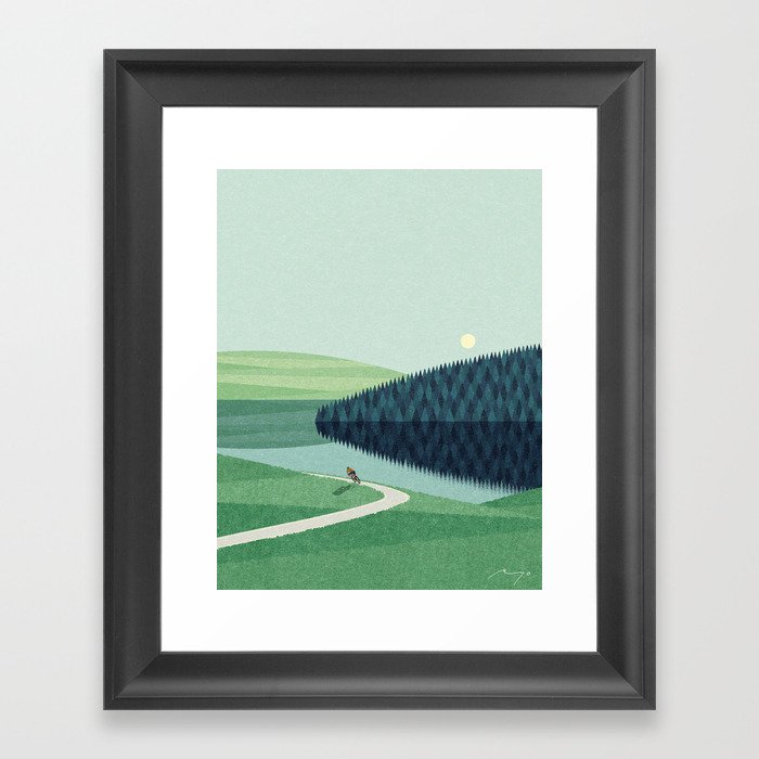 Lakeside Bike Trail (2020) Framed Art Print