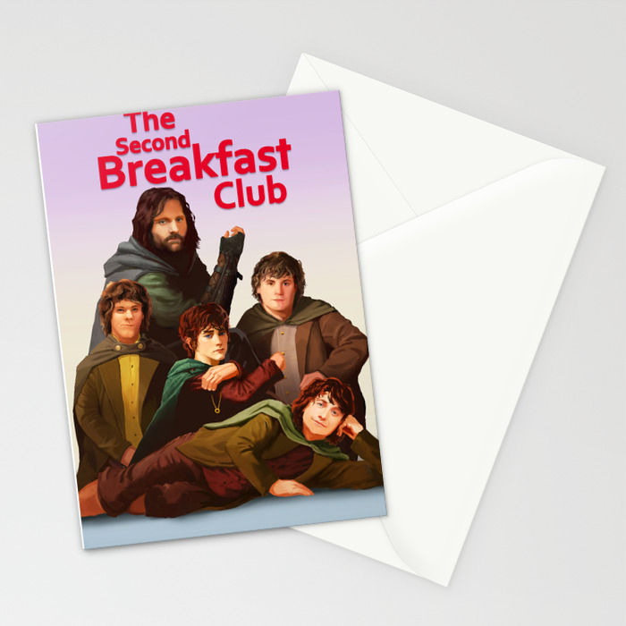 The Second Breakfast Club Stationery Cards by James Murlin | Society6