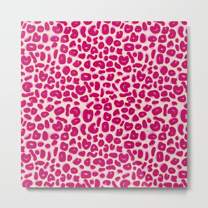 Leopard Print Abstractions – Pink Metal Print