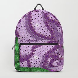 Big Sequin Rose in Purple Backpack