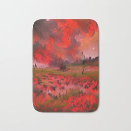 Crimson Meadow  Bath Mat