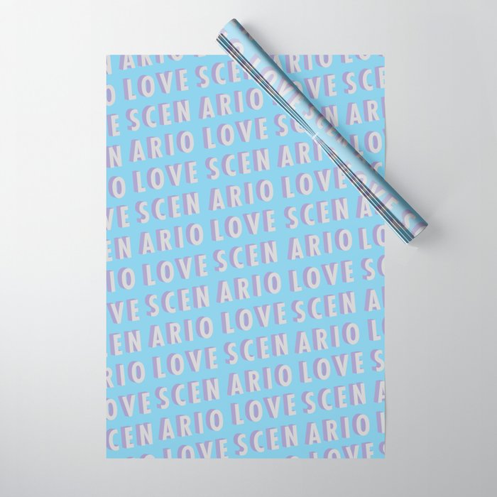 typography wrapping paper