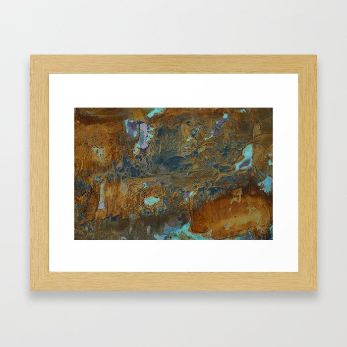 Blue Lagoons in Rusty World Framed Art Print
