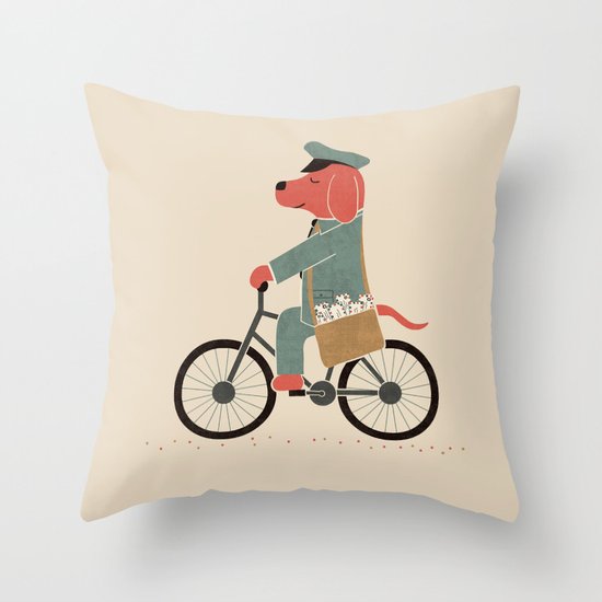 Postdog Throw Pillow
