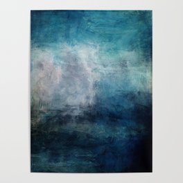 Beach in Blue Poster