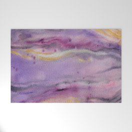 Moonglow Gold Abstract Painting Welcome Mat