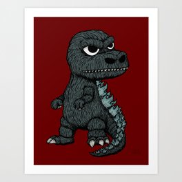 Baby Godzilla Art Print