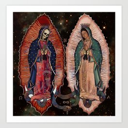 Santa Vida & Santa Muerte Art Print