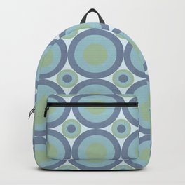 Blue 60s Inspired Geometric Pattern   Backpack