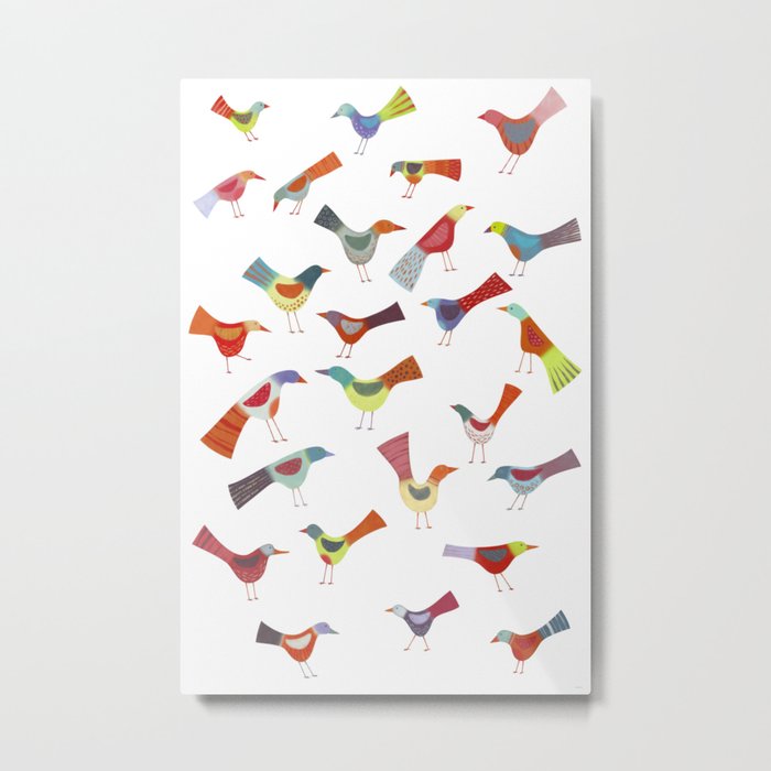 Birds doing bird things Metal Print