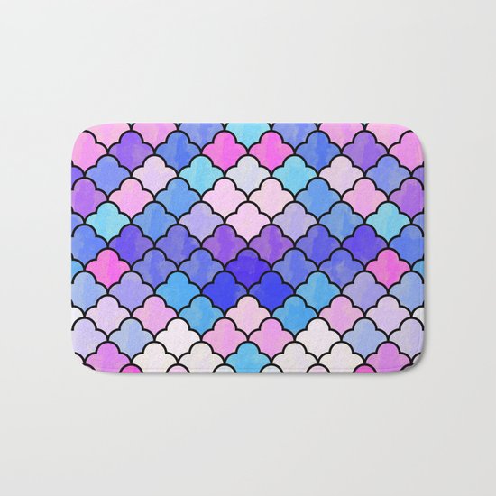 Watercolor Lovely Pattern VVXIII Bath Mat