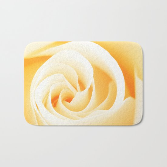 Rose´s heart II - Yellow beautiful rose flower Bath Mat