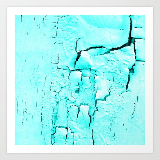 Decay Aqua Art Print
