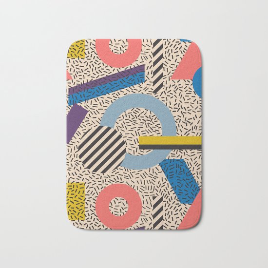 Memphis Inspired Pattern 3 Bath Mat