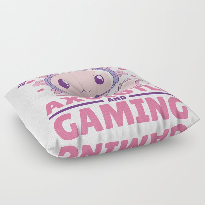 Just A Girl Who Loves Axolotls And Gaming Floor Pillow