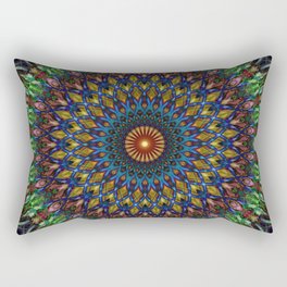 Rainbow mandala Rectangular Pillow